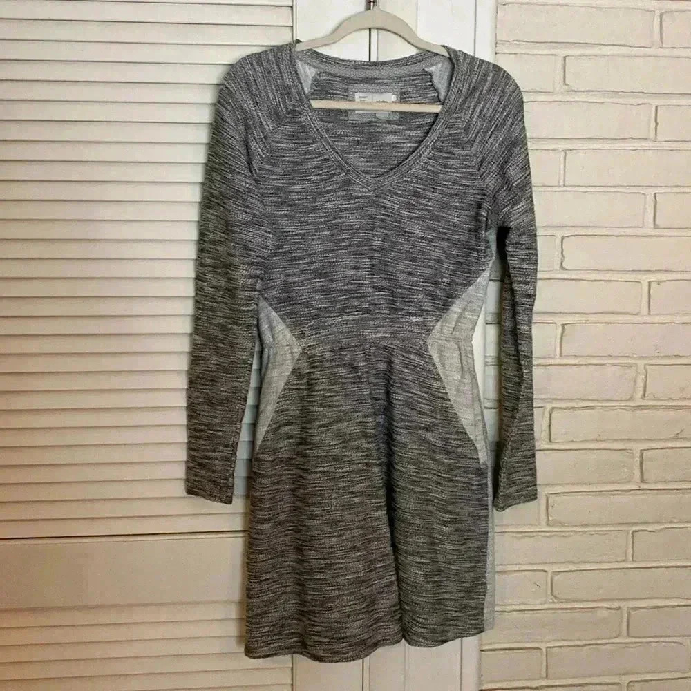 Anthropology Monday Tuesday Wednesday grey sweater dress size small